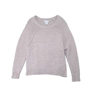 Yet Again Pale Pink Blush Chunky Knit Fuzzy Nubby Sweater Size Extra Large